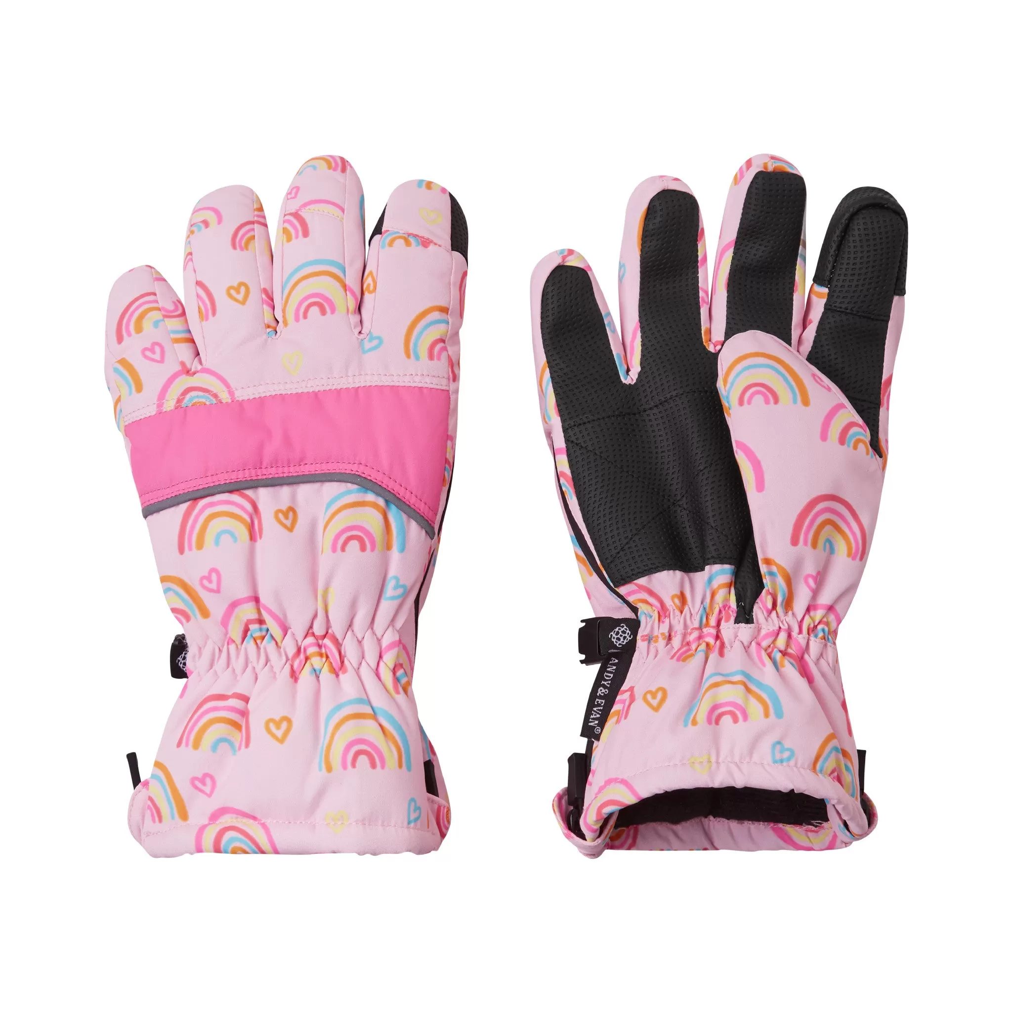 Winter & Ski Glove powered by ZIPGLOVE TECHNOLOGY | Pink Rainbows