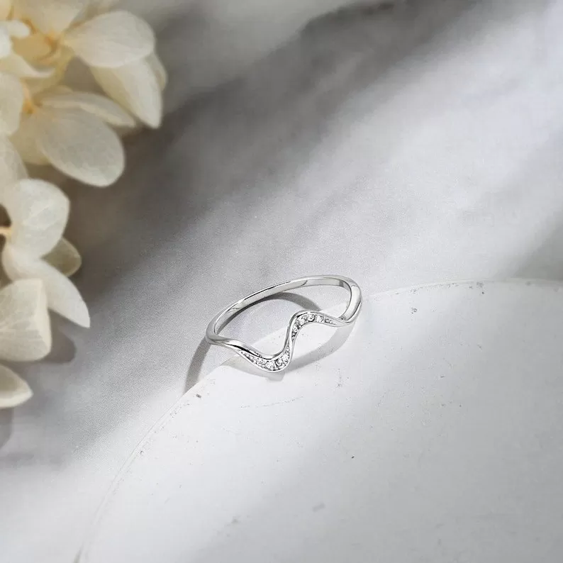 You’ve Survived Too Many Storms Minimalist Wave Ring, Highs and Lows Wave Ring Silver, Birthday Gift, Best Friend Gift, Mother's Day Gift